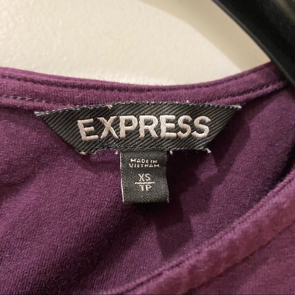 Express Plum Long Sleeve A-Line Mini Dress | Work to Weekend - Picture 4 of 7